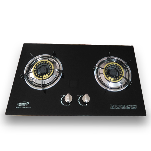Dawa Glass Top Double Burner Gas Stove DW-3100G