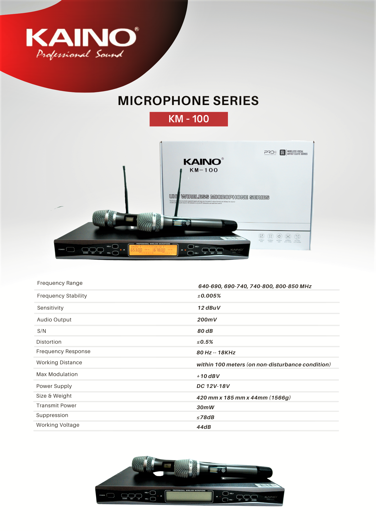 KAINO WIRELESS MICROPHONE KM-100