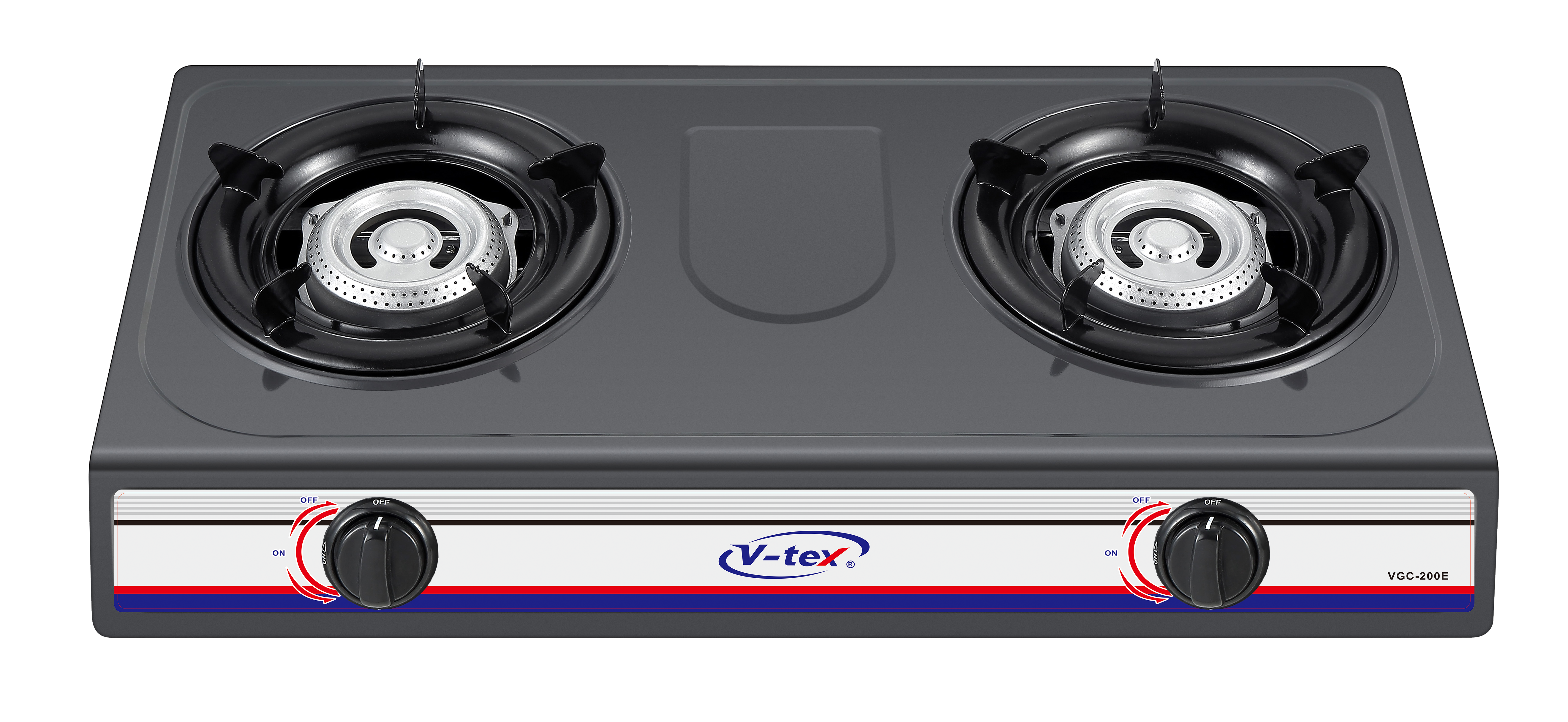 V-TEX EPOXY DOUBLE BURNER GAS COOKER VGC-200E