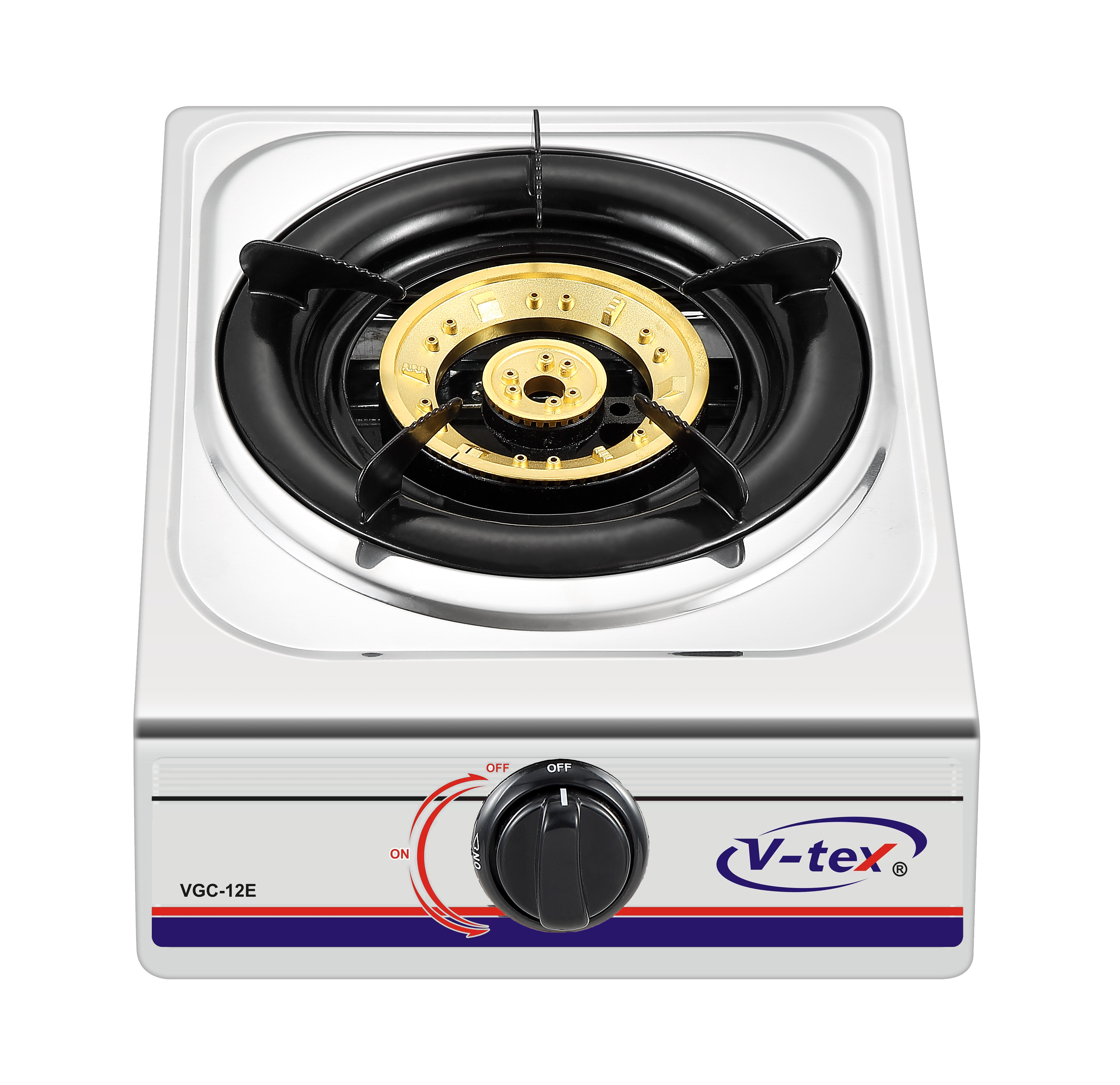 V-TEX STAINLESS STEEL SINGLE GAS COOKER VGC-12E